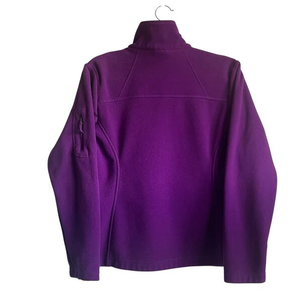 Columbia Jacket Women's Purple Fleece Full Zip Mock Neck Medium Zippered Pocket - Picture 2 of 11